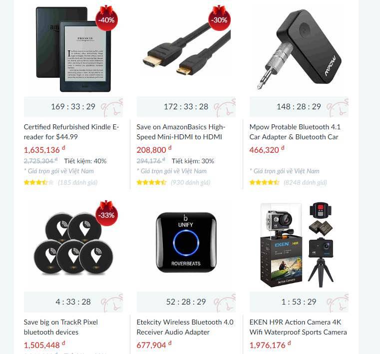 Mua đồ điện tử trên Amazon Ebay