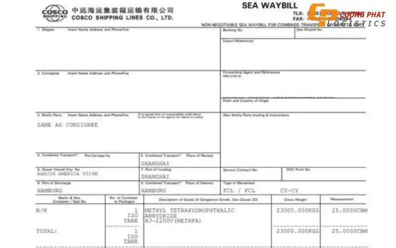 Sea Waybill là gì? 05 bước hãng tàu cấp Sea Waybill