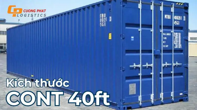 Kích thước cont 40DC 40HC 40OT 40RF 40 Flat Rack