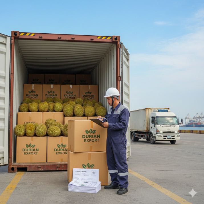 Thủ tục xuất khẩu Sầu riêng đi Trung Quốc, EU 2026 Thủ tục xuất khẩu Sầu riêng đi Trung Quốc, EU 2026